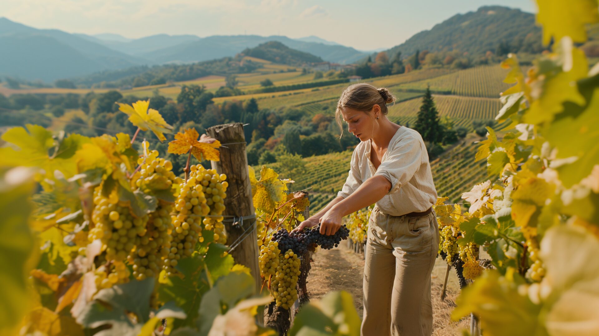 person-picking-grapes-spending-time-vineyard calice di vino rosso